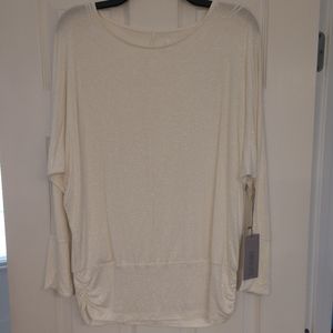 NWOT Glittery White top